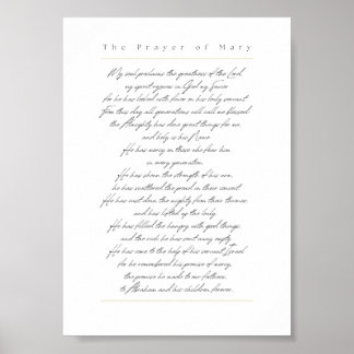 Impression Magnificat - 5x7 blanc, anglais