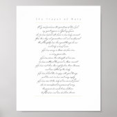 Impression Magnificat - Blanc, Anglais (Devant)