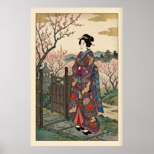 Impression Maiko Hanami Kimono Floral Vintage