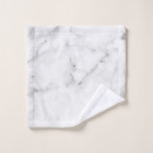 Impression Marbre blanc élégante avec texture arge (Gant de toilette)