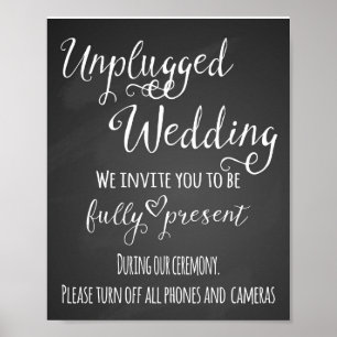 Impression mariage débranchée Chalkboard