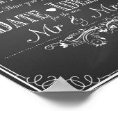 Impression mariage "pot de date" Tableau noir vint (Coin)