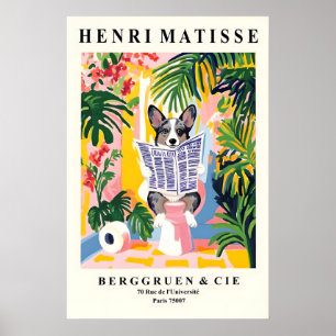 Impression Merle Corgi sur une toilette - Matisse 