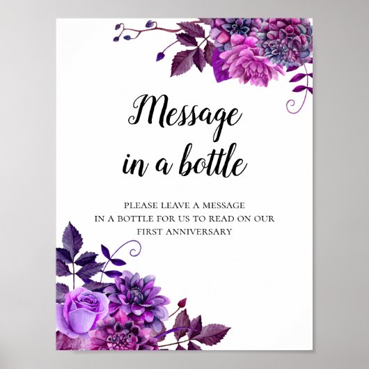 Impression message dans une bouteille. Mariage fle (Devant)