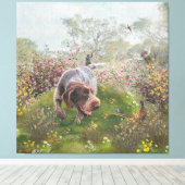 Impression métallique Deutsch Drahthaar (Insitu (Plancher de Bois))