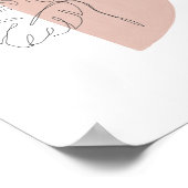 Impression minimaliste Abstraite feuille de palme  (Coin)