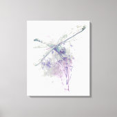 Impression minimaliste de la libellule d'aquarelle (Recto)