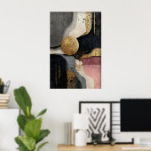 Impression minimaliste géométrique abstraite, Bohè (Bureau à domicile)