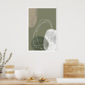 Impression Moderne Abstraite Formes Rondes Organiq (Cuisine)