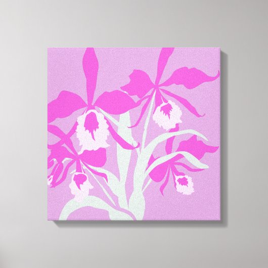 Impression moderne de fleurs orchidée violette aqu (Recto)