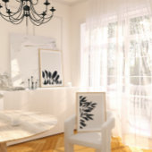 Impression monochromatique noir et blanc japandi