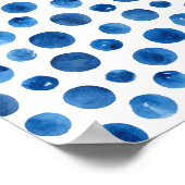 Impression motif bleu. Pois de la marine aquarelle (Coin)