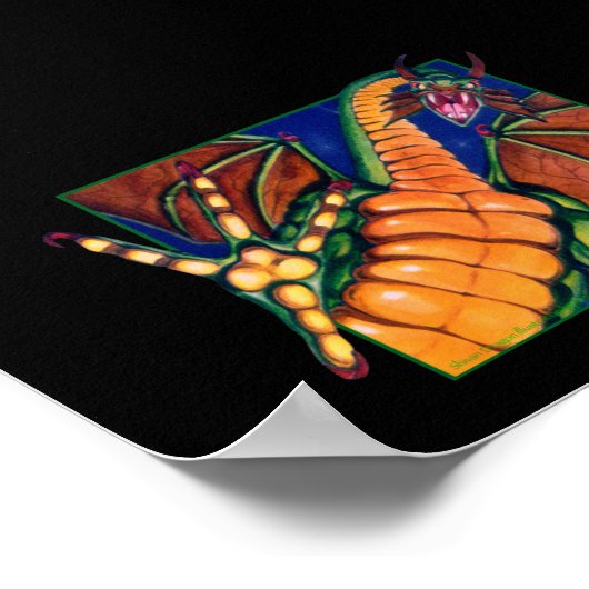 Impression MtG Shivan Dragon sur noir (Coin)