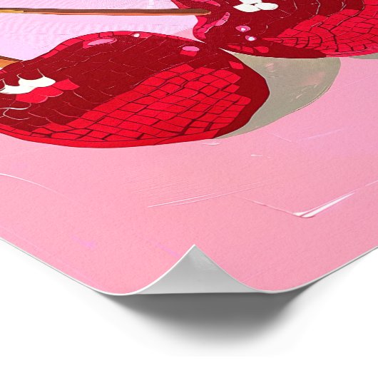 Impression murale de cerises Disco - Art Glam Retr (Coin)