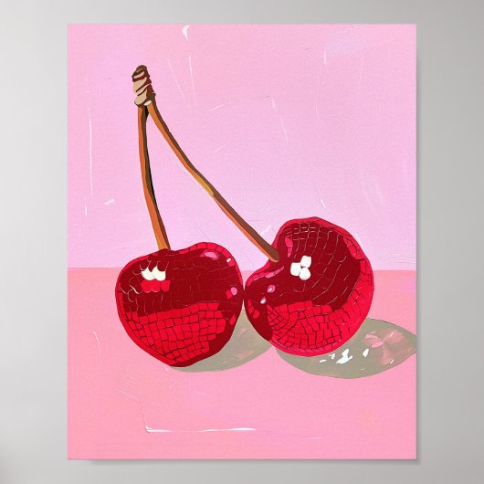 Impression murale de cerises Disco - Art Glam Retr (Devant)