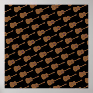 impression murale de guitares acoustiques