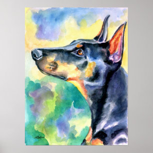 Impression murale Doberman Pinscher