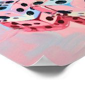 Impression murale Peinture de dés - Art rose bleu  (Coin)