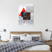 Impression murale rouge, noire, noire et grise (Insitu(Chambre))