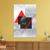 Impression murale rouge, noire, noire et grise (Insitu(Salon))