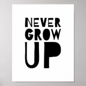 Impression Ne grandis jamais, Décoration de chambr (Devant)