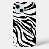 Impression noir et blanc Funky Zebra | Coque de té (Verso)