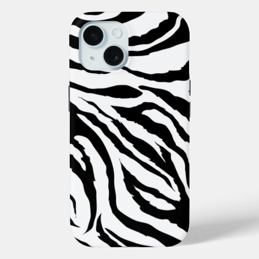 Impression noir et blanc Funky Zebra | Coque de té (Verso)