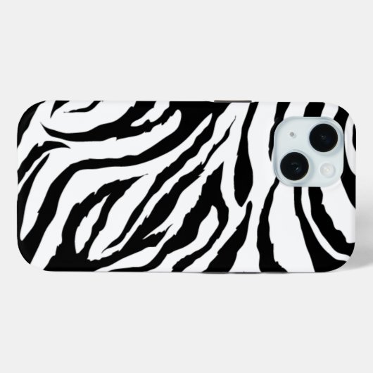 Impression noir et blanc Funky Zebra | Coque de té (Verso (horizontal))
