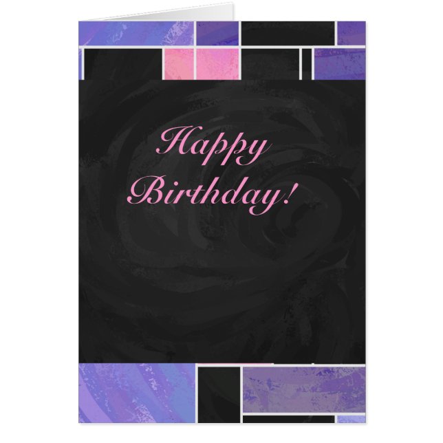 Impression noire violet mondriaque (Devant)