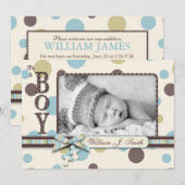 Impression numérique avec Faire-part de naissance  (Devant / Derrière)