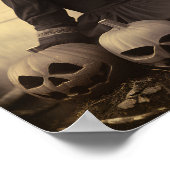 Impression numérique Halloween vintage (Coin)