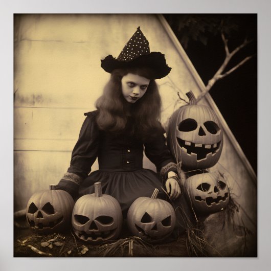 Impression numérique Halloween vintage (Devant)