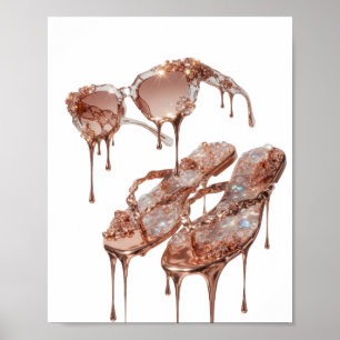Impression OR ROSE GOLD GLAMOUR en or attrayante