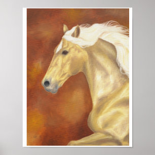 Impression palomino galopante 11 po x 14 po