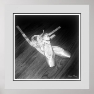 Impression panneau 'Toe Shoes' (B&W)