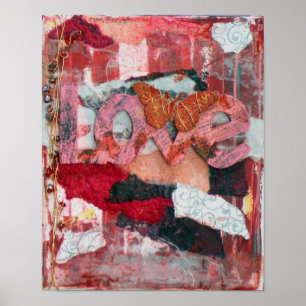 Impression Papillon d'art d'amour multimédia mixte