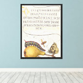 Impression papillon de calligraphie chic vintage (Insitu (Plancher de Bois))