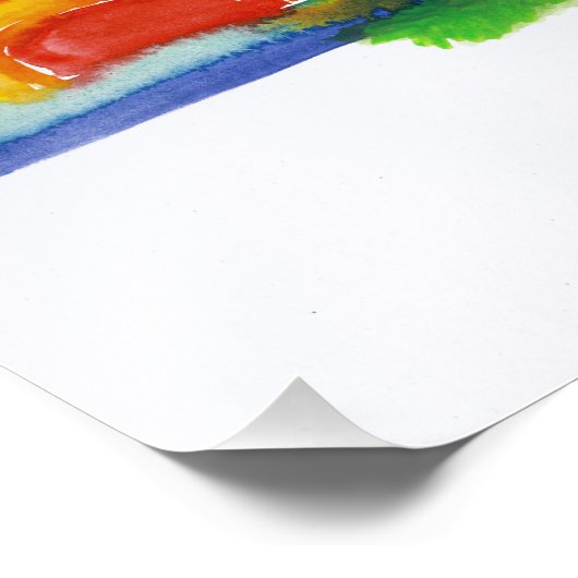 Impression Paradis aquarelle (Coin)