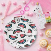 Impression Pastèque | Assiettes en Papier | Fourni (Fête)