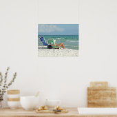 Impression Peinture 16x20 Reposant Sur La Plage (Cuisine)