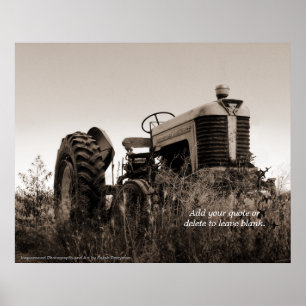 Impression personnalisable de l'ancien tracteur