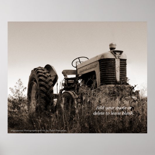 Impression personnalisable de l'ancien tracteur (Devant)