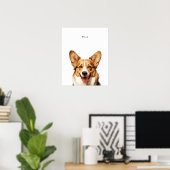 Impression personnalisée Cardigan Welsh Corgi (Bureau à domicile)