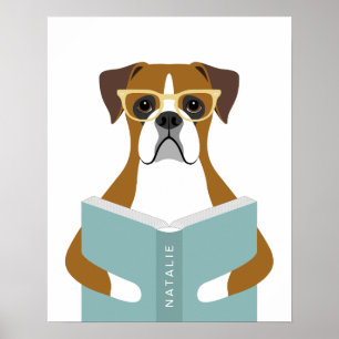 Impression personnalisée de chien Boxer