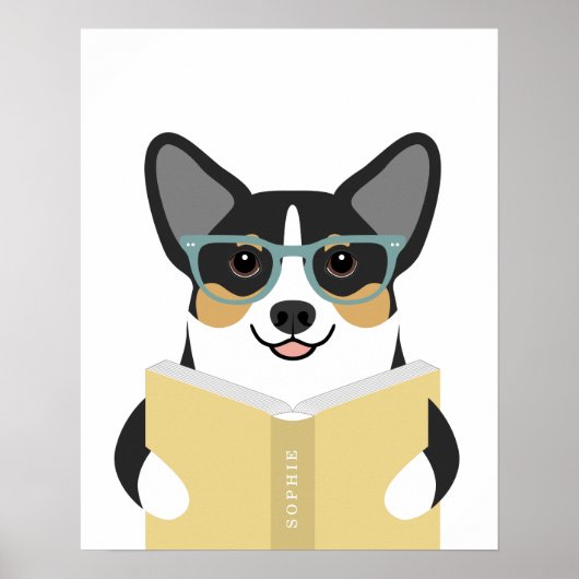 Impression personnalisée de chien Corgi (Devant)