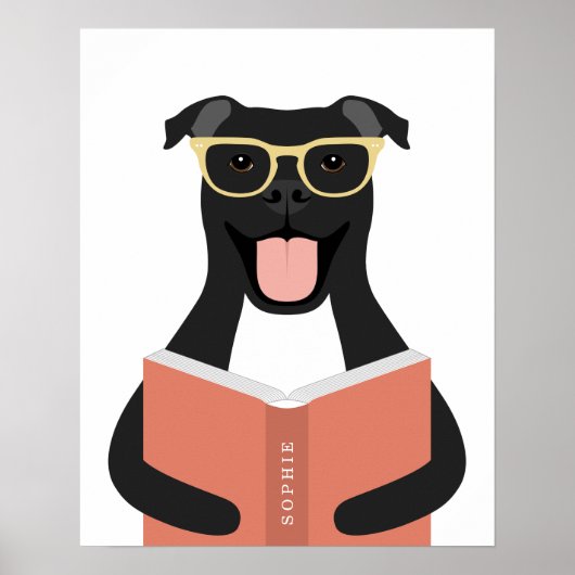 Impression personnalisée de chien Pitbull (Devant)