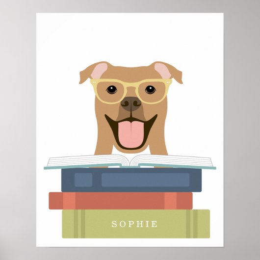 Impression personnalisée de chien Pitbull (Devant)
