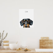 Impression personnalisée de chien teckel (Cuisine)