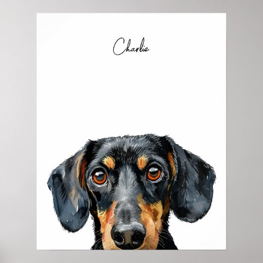 Impression personnalisée de chien teckel (Devant)