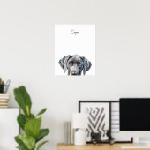 Impression personnalisée de chien Weimaraner (Bureau à domicile)